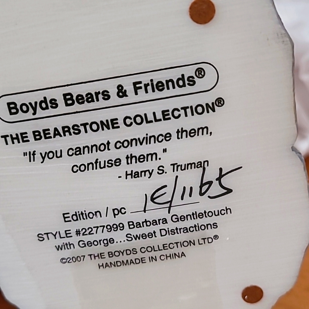 Boyds Bearstone Figurine
